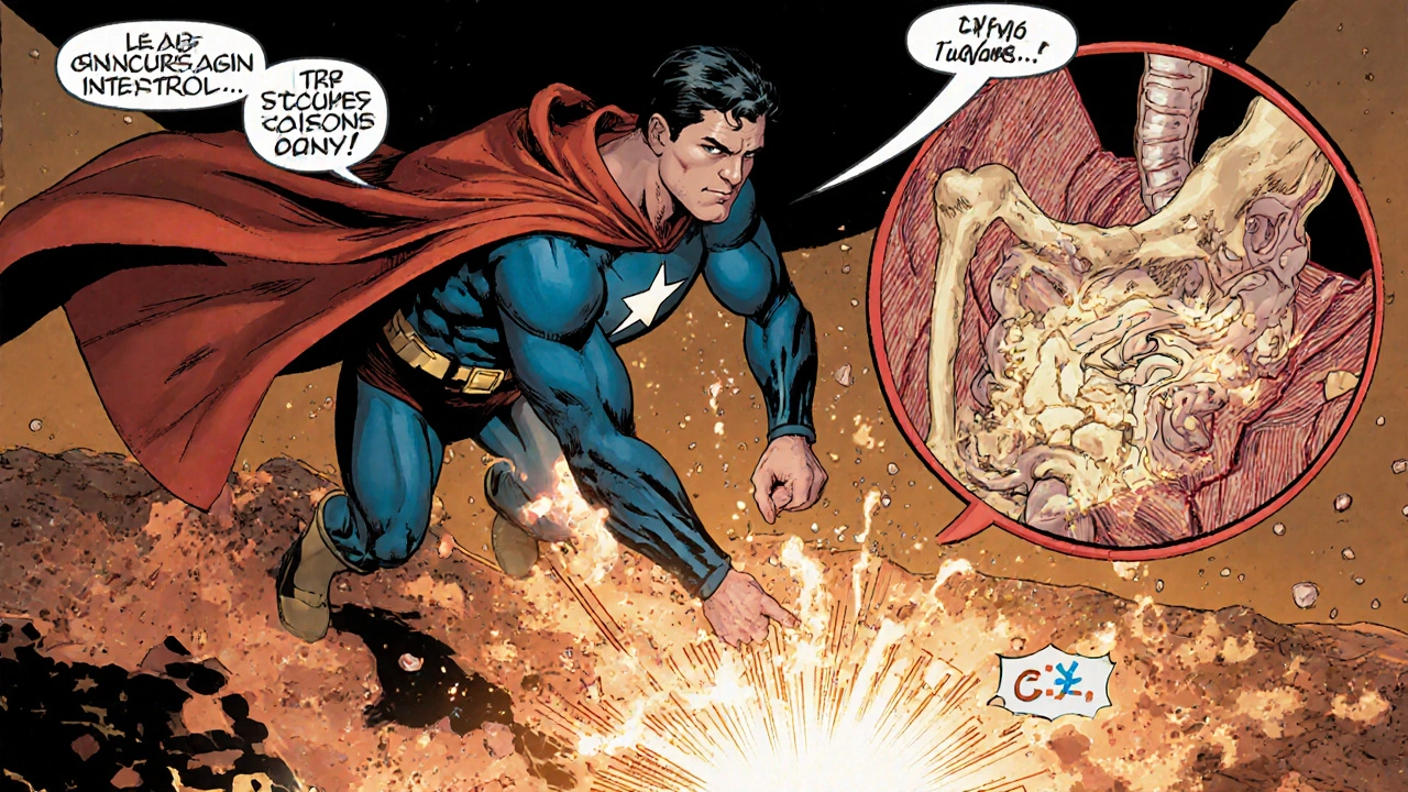 Calcitriol superhero enabling calcium absorption in intestine and directing bone remodeling.
