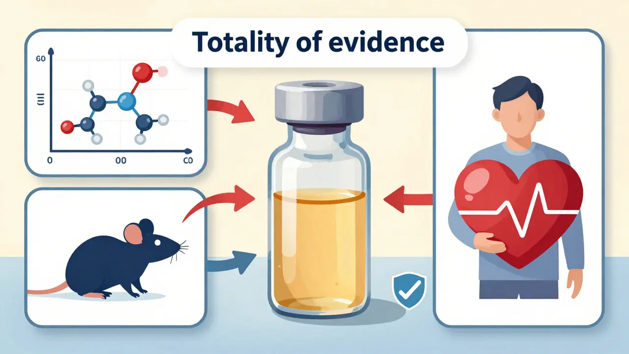 Diagram showing the multi-step testing process for biosimilar drug approval