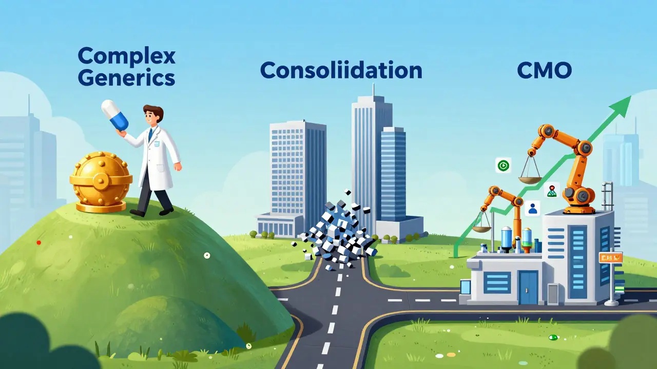 Three strategic paths for generic pharma: complex drugs, consolidation, and CMOs